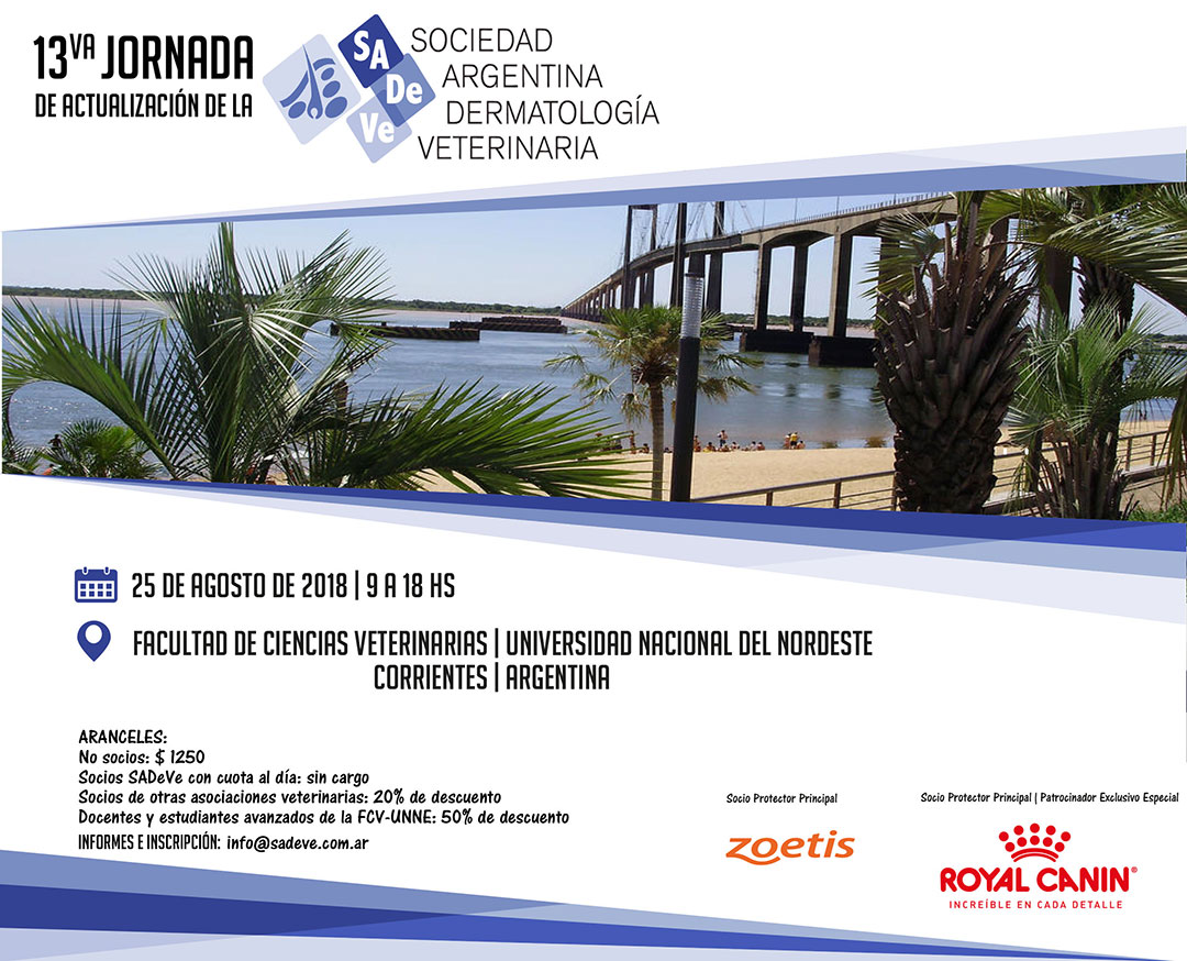 13va Jornada de actualizaci&oacute;n de la SADV - 25/08/18 | 9 a 18 hs - $1250